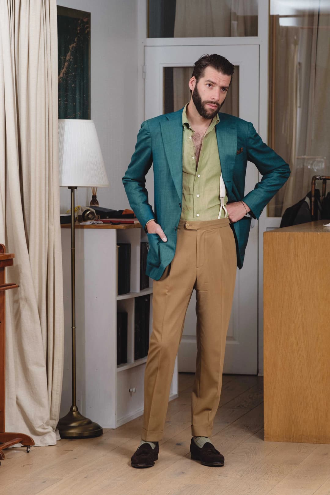 Collection Casual - Costume vert moderne